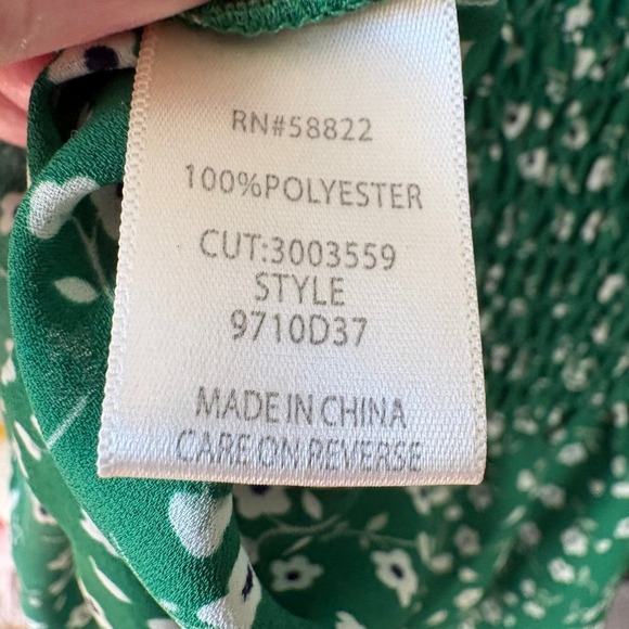 Max Studio Floral Blouse S Smocked Puff‎ Sleeve Romantic Cottagecore Top - Picture 5 of 10